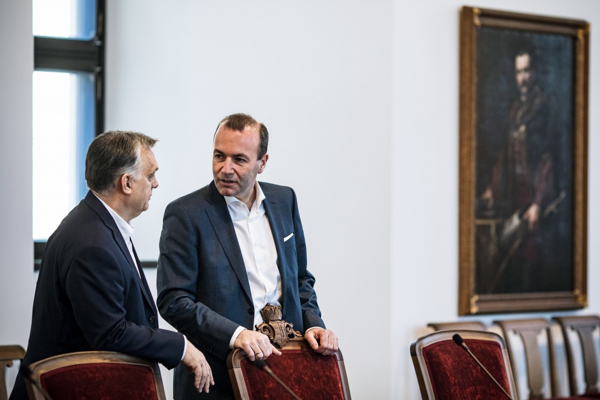 Manfred Weber és Orbán Viktor